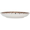 Clayre & Eef 6CEDP0167 Assiette en céramique blanche marron Bohème Ø 21x3 cm