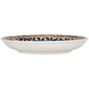 Clayre & Eef 6CEDP0168 Assiette Ø 21 cm Boho-Design Céramique blanc-noir