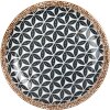 Clayre & Eef 6CEDP0168 Assiette Ø 21 cm Boho-Design Céramique blanc-noir