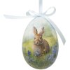 Clayre & Eef 65912 Décoration Suspensions Oeuf Set 6 pastel style campagnard Ø 7x10 cm