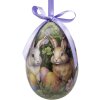 Clayre & Eef 65912 Décoration Suspensions Oeuf Set 6 pastel style campagnard Ø 7x10 cm