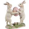 Clayre & Eef 6PR4390 Déco Lapin Beige Rose 11x5x13 cm Polyrésine