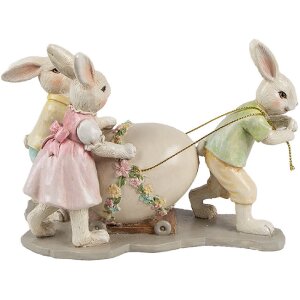 Clayre & Eef 6PR4389 Déco Lapin Beige Jaune 17x8x11 cm
