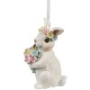 Clayre & Eef 6PR4409 Décoration Suspension Lapin Blanc 5x5x8 cm