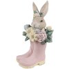 Clayre & Eef 6PR5167 Décoration Lapin Beige Rose 13x13x23 cm