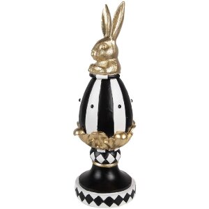 Clayre & Eef 6PR5192 Œuf décoratif noir...