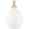 Clayre & Eef 6PR5260 Décoration Lapin sur œuf Blanc Ø 10x16 cm