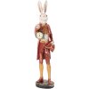 Clayre & Eef 5PR0160 Déco Lapin Beige Rouge Or 17x17x72 cm