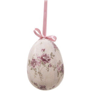 Clayre & Eef 65914 Suspension décorative Oeuf Set 2 Multicolore Ø 9x12 cm