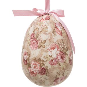 Clayre & Eef 65914 Suspension décorative Oeuf Set 2 Multicolore Ø 9x12 cm