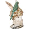 Clayre & Eef 6PR5089 Décoration Buste Lapin Beige Vert 23x21x35 cm