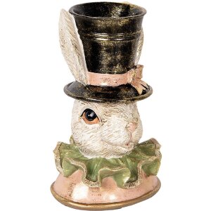 Clayre & Eef 6PR5133 Déco Lapin Beige Doré 18x15x29 cm