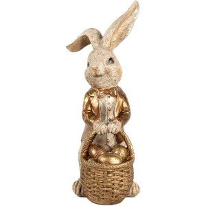 Clayre & Eef 6PR5134 Déco Lapin Beige Doré 28x22x51 cm