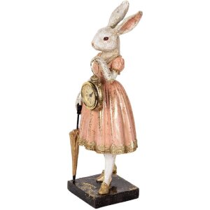 Clayre & Eef 6PR5138 Déco Lapin blanc rose...