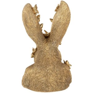 Clayre & Eef 6PR5105 Décoration Lapin doré 21x20x34 cm