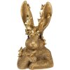 Clayre & Eef 6PR5105 Décoration Lapin doré 21x20x34 cm
