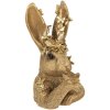 Clayre & Eef 6PR5105 Décoration Lapin doré 21x20x34 cm