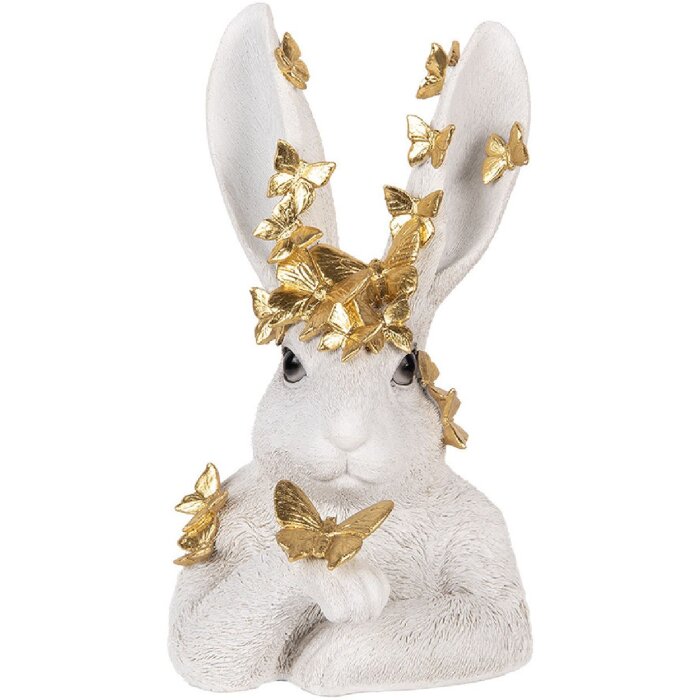 Clayre & Eef 6PR5106 Décor Lapin blanc or 21x20x34 cm