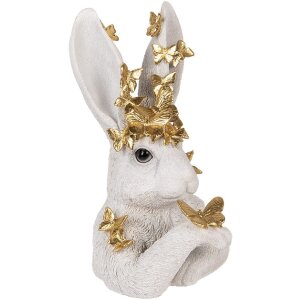 Clayre & Eef 6PR5106 Décor Lapin blanc or 21x20x34 cm