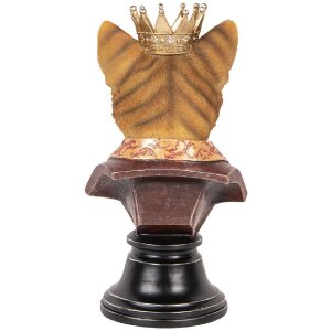 Clayre & Eef 6PR5107 Buste décoratif chat brun beige 20x19x37 cm style rustique