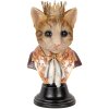 Clayre & Eef 6PR5107 Buste décoratif chat brun beige 20x19x37 cm style rustique