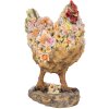 Clayre & Eef 6PR5113 Décoration Poulet Marron Rose 27x16x31 cm