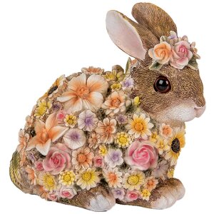 Clayre & Eef 6PR5114 Décoration Lapin beige rose 19x12x18 cm style rustique