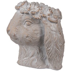 Clayre & Eef 6TE0556M Pot de fleurs lapin beige or 16x18x18 cm