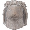 Clayre & Eef 6TE0556M Pot de fleurs lapin beige or 16x18x18 cm
