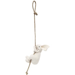 Clayre & Eef TW0620 Décor Lapin blanc 8x9x16/50 cm