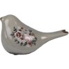 Clayre & Eef 6CE1969M Décoration Oiseau Gris Rose 21x9x11 cm