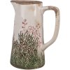 Clayre & Eef 6CE2016M Pichet décoratif en céramique Beige Vert 16x11x20 cm