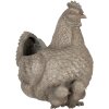 Clayre & Eef 6PR5447 Pot de fleurs Poulet Gris 46x30x38 cm style rustique