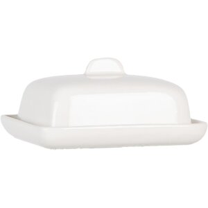 Clayre & Eef 6CE2045 Beurrier Céramique Blanc...