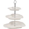 Clayre & Eef 6CE2048 Étagère Céramique Blanc Ø 26x31 cm Style romantique