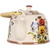 Clayre & Eef 6CETE0172 Théière Céramique Blanc Bleu 800 ml Rétro Vintage