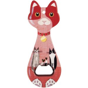 Clayre & Eef 6CE2066 Ouvre-bouteille chat rouge...
