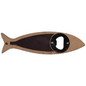 Clayre & Eef 6CE2070 Décapsuleur Bleu Céramique 5x18x1 cm Motif poisson