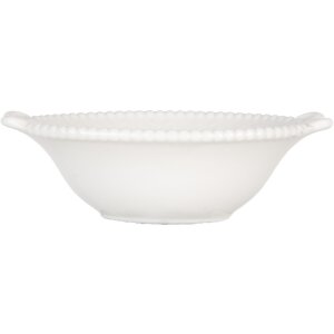 Clayre & Eef 6CEBO0200M Coupe 12x8x4 cm 75 ml Céramique blanche style rustique