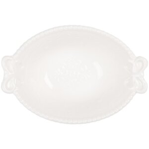 Clayre & Eef 6CEBO0200M Coupe 12x8x4 cm 75 ml Céramique blanche style rustique