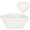 Clayre & Eef 6CEBO0203S Céramique Coupe en forme de cœur 8x8x3 cm 25 ml Blanc