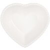 Clayre & Eef 6CEBO0203S Céramique Coupe en forme de cœur 8x8x3 cm 25 ml Blanc