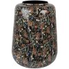 Clayre & Eef 65886 Vase décoratif Fer Noir Marron Ø 31x40 cm Design botanique