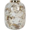 Clayre & Eef 65890 Décoration Vase Fer Beige Marron Ø 17x22 cm