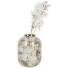 Clayre & Eef 65890 Décoration Vase Fer Beige Marron Ø 17x22 cm