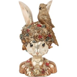 Clayre & Eef 6PR5090 Décoration Buste de lapin...