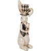 Clayre & Eef Figurine de lapin déco Vintage blanc noir or 12x14x38 cm