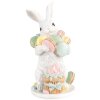 Clayre & Eef Décoration Lapin blanc rose 13x15x25 cm Décoration de Pâques