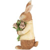 Clayre & Eef Décoration Lapin Polyrésine Marron Beige 19x23x39 cm Maison de campagne
