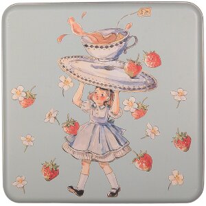 Clayre & Eef 6BL0139 Boîte de conserve Bleu 17x17x6 cm Rétro Vintage